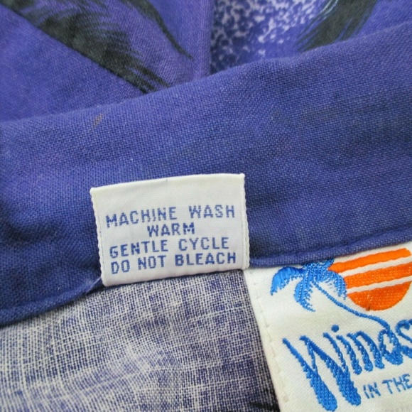 Vintage Windswept Bahamas Mens Purple Hawaiian - Picture 8 of 8